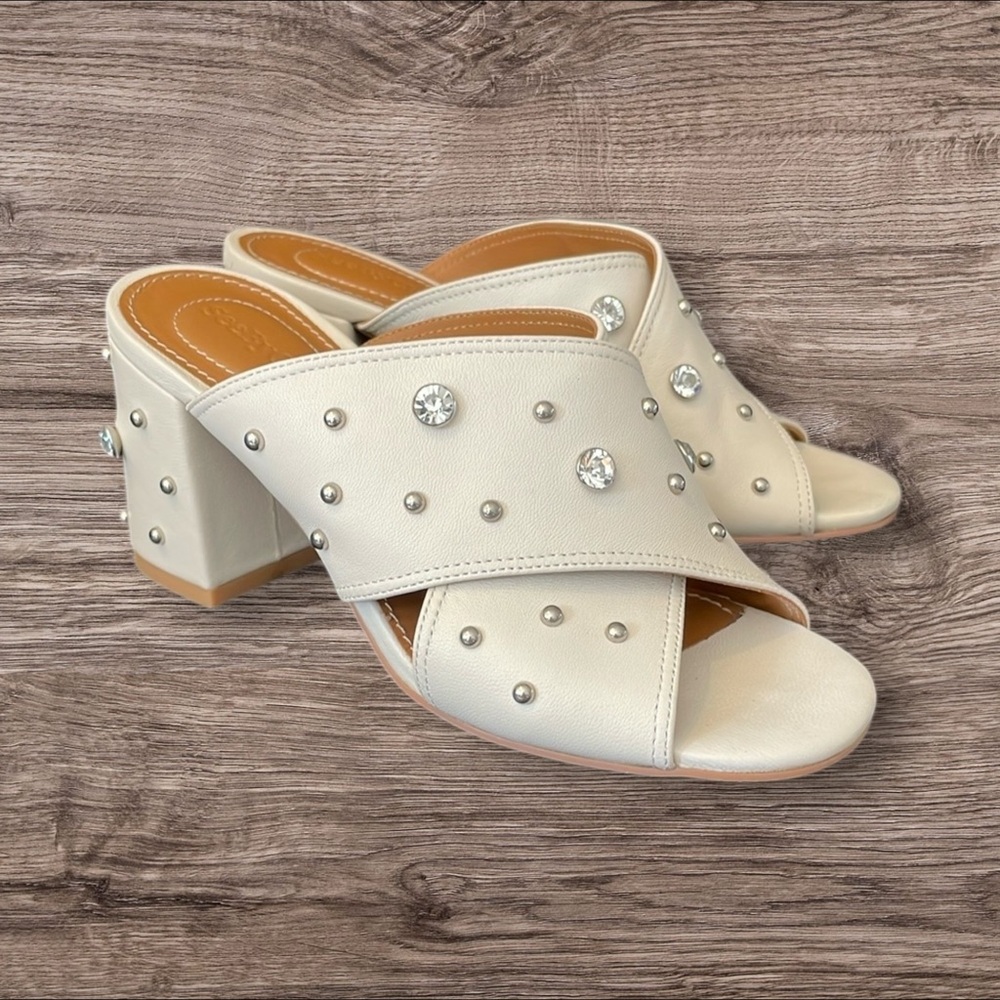 See By Chloe Studded Block Mule Sandals Size 36 (6)